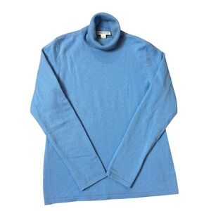 Pendleton Blue 100% Cashmere Turtleneck Sweater Size Small